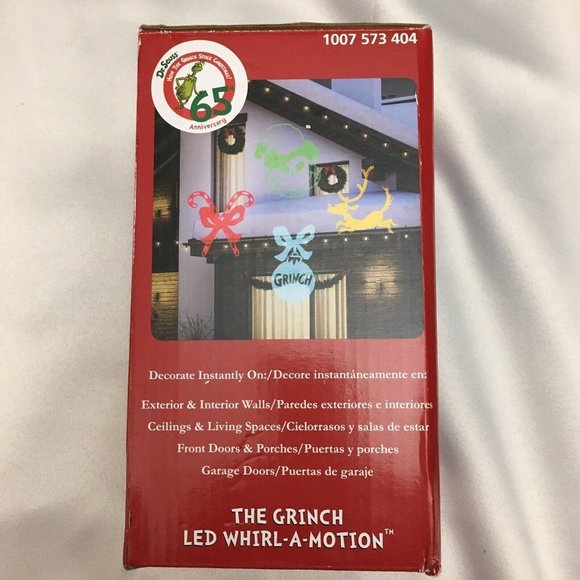 Christmas Dr. Seuss THE GRINCH Light Show LED Whirl A Motion Projector Gemmy NEW - Picture 3 of 5